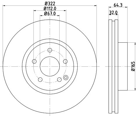 HELLA PAGID stabdžių diskas 8DD 355 121-481